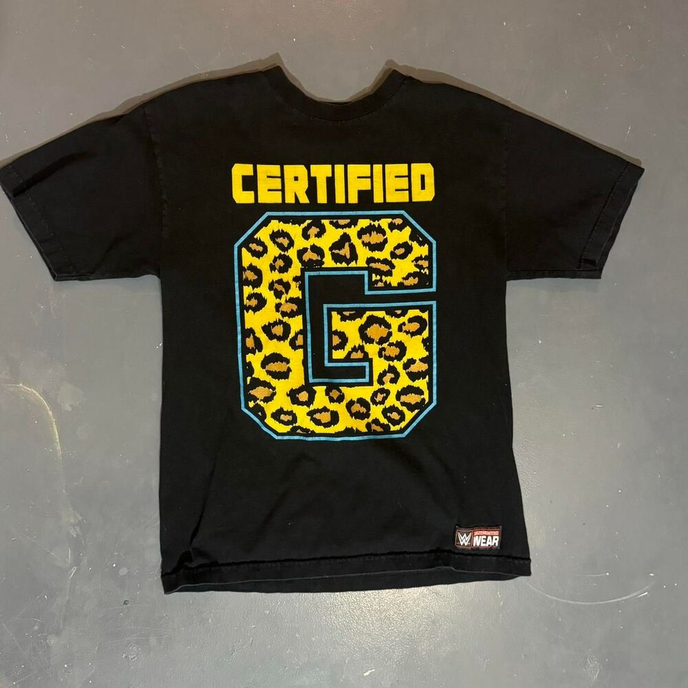 Wwe Men's Black and Tan T-shirt